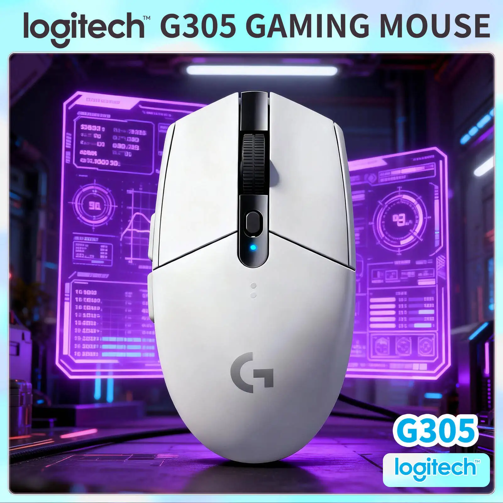 

Беспроводная игровая мышь Logitech G305, 12K DPI, 6 кнопок, низкая задержка, эргономичная, для ПК, Windows, геймеров