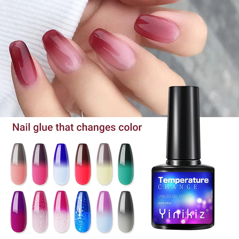 Temperature Color Changing Gel Nail Polish Resin Gel Polish Professional DIY Manicure Supplies For Women Girls