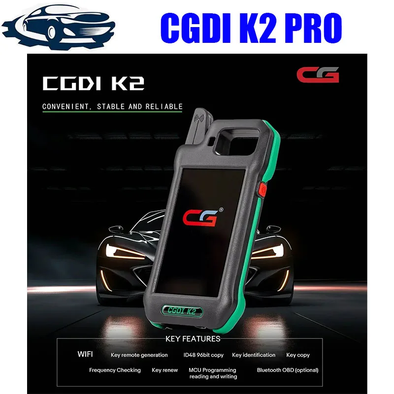 CGDl K2 CG K2 Wifi Professional Multi-functional Smart Locksmith Key Tool Remote Generator Support 96Bit ID48 Copy