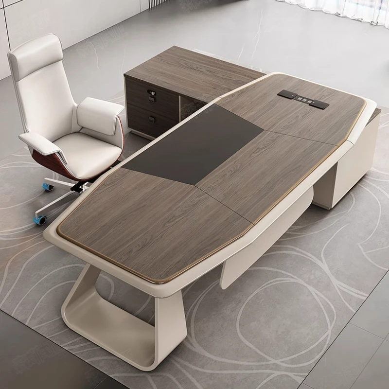 

L Shaped Modern Office Desk Luxury Executive Office Desks Asthetic Large Standing Computer Organizer Writing Scrivania Furniture