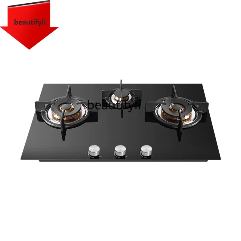 

A61 l Household gas stove Double stove European multi-head two-eye natural gas embedded desktop stove