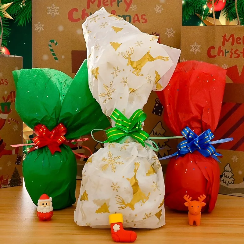 10/30/60PCS Solid Color Bow Colorful Ribbons DIY Gift Packaging Decoration Christmas Wedding Birthday Party Gift Decoration