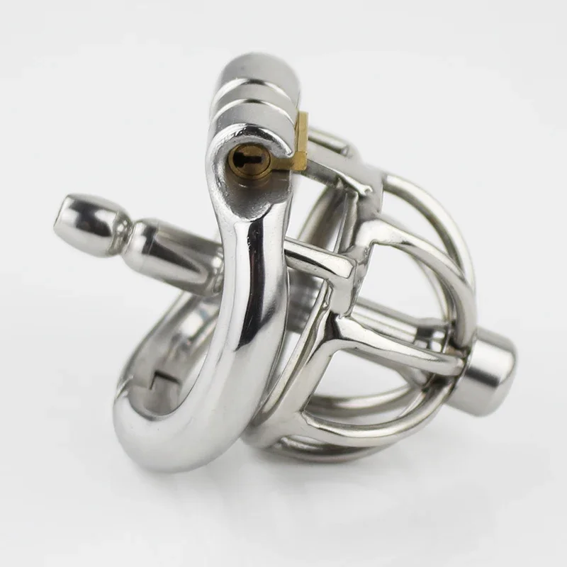 Stainless Steel Stealth Lock Male Chastity Device With Catheter Cock Cage Penis Lock Cock Ring Chastity Belt Ring Accessoires