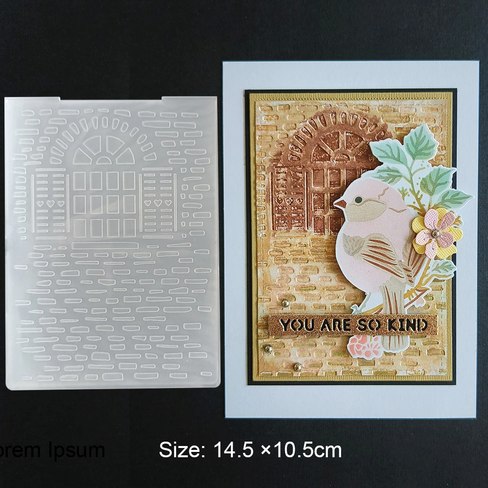 New style Vacation/Raindrops/Bricks/Leaves Embossing Folder For DIY Paper Card Decoration Scrapbooking