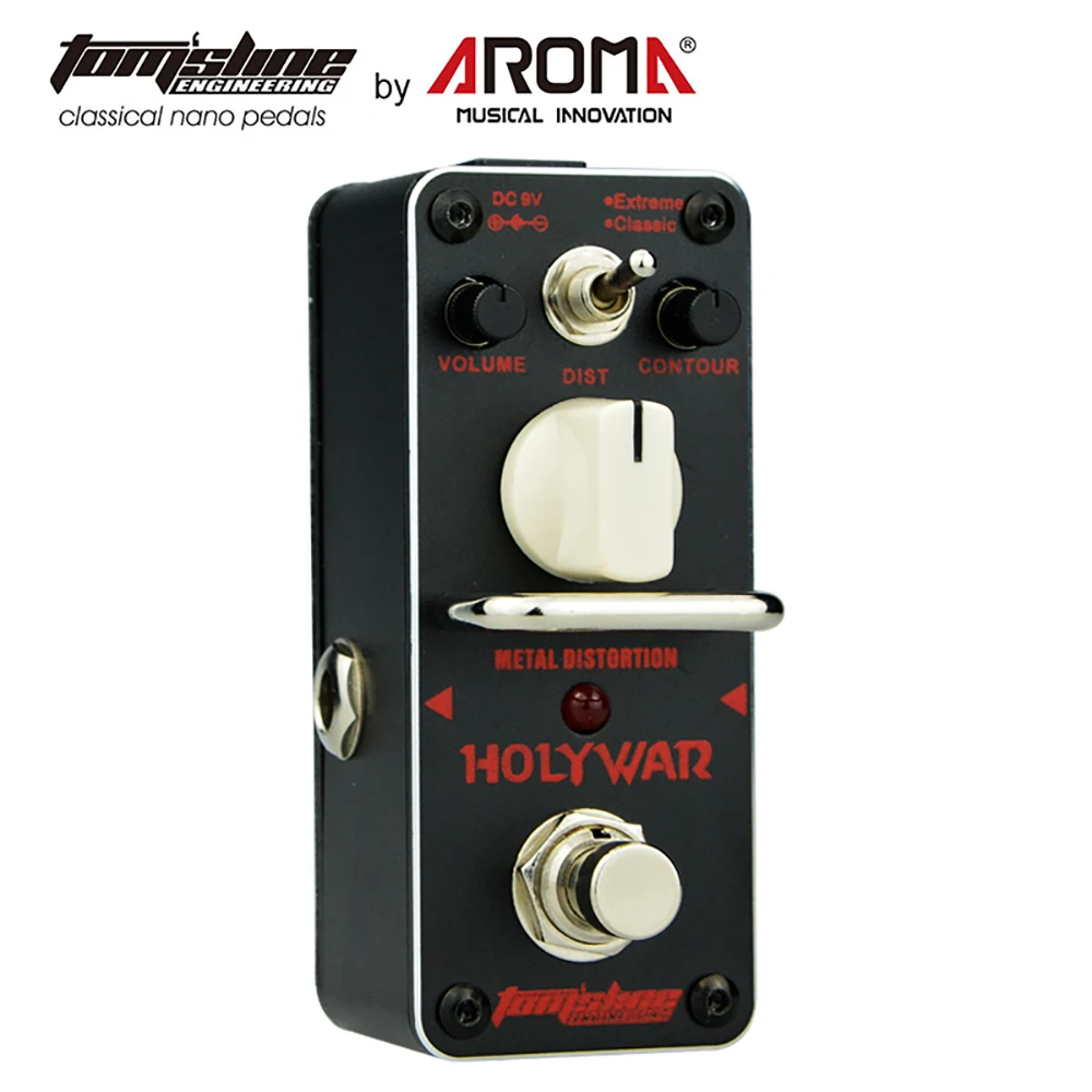 

Aroma AHOR-3 Holy War Guitar Effects Pedal Metal Distortion Pedal Mini Analogue Electric True Bypass Guitar Parts & Accessories