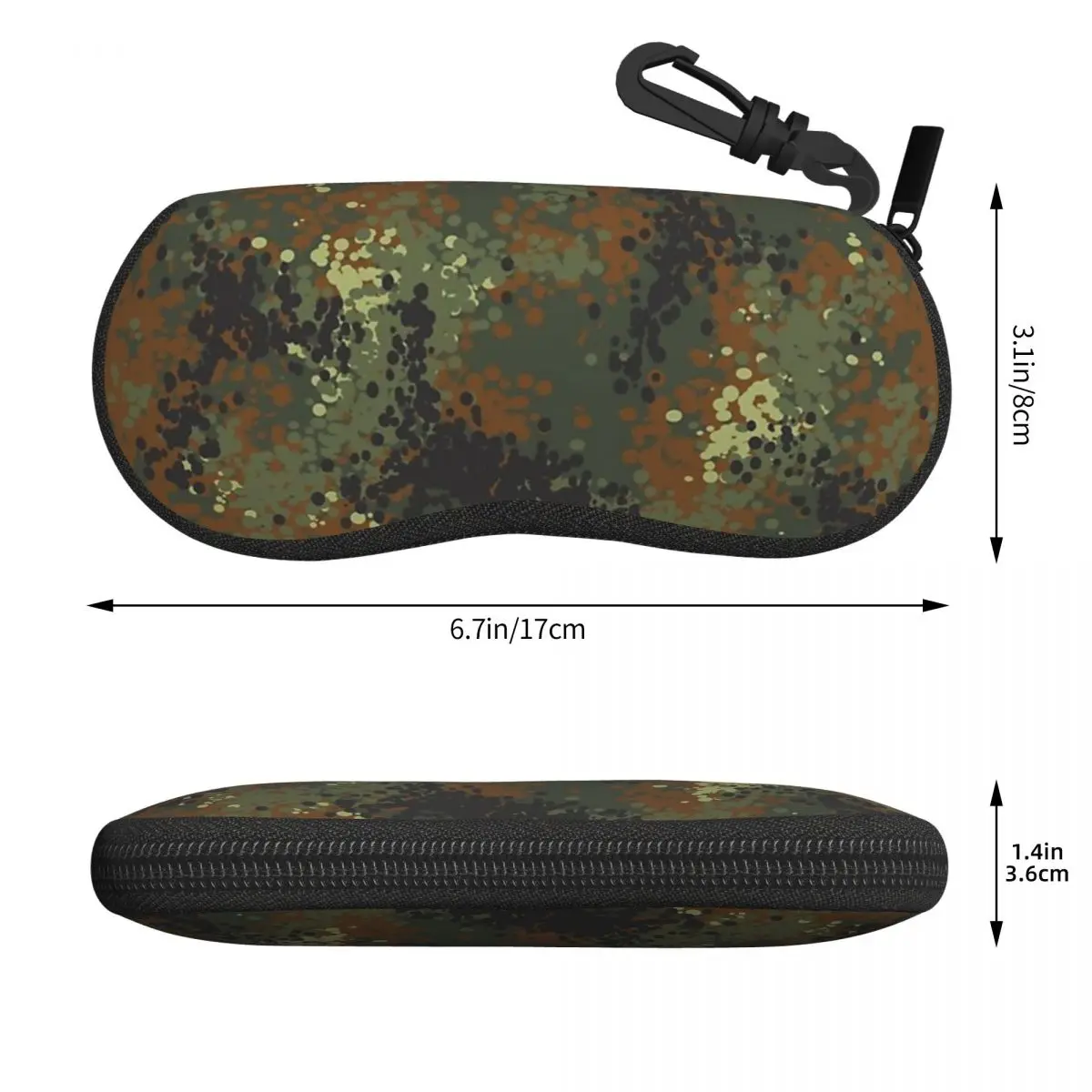 Flecktarn التمويه شل نظارات حالة النظارات الشمسية الواقية مربع النساء الرجال لينة حقيبة النظارات الحقيبة