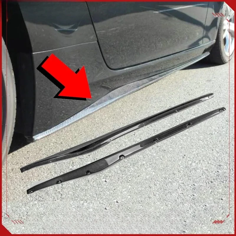 SAAR مناسبة لنيسان 370Z ألياف الكربون تعديل الجانب أجزاء شيطان Z34 تنورة السيارة المحيطة الصغيرة اللوحة السفلية S #2