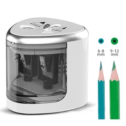 2018 New Automatic pencil sharpener Two-hole Electric Switch Pencil Sharpener stationery Home Office School Supplies