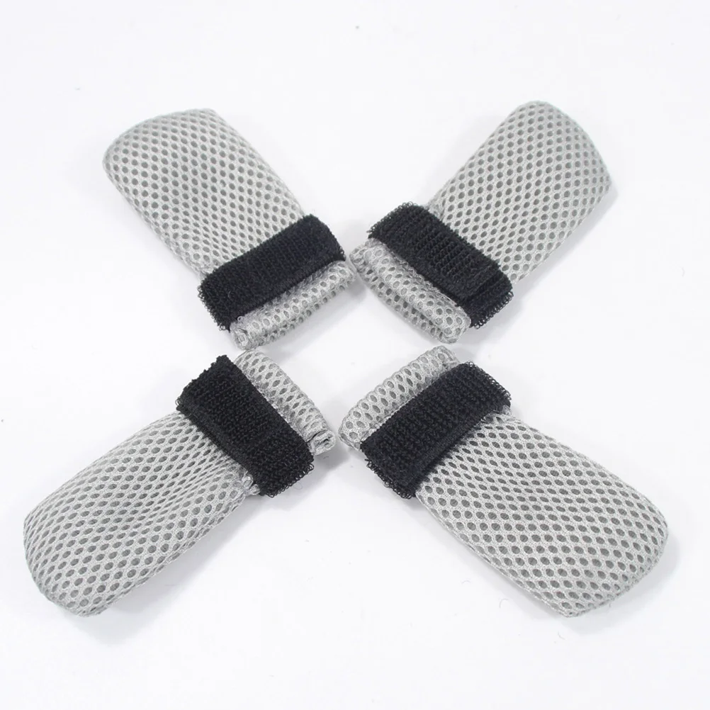

4pcs Anti-Scratch Claw Covers Adjustable Sticky Strap Mesh Design Paw Protectors Waterproof Pet Supplies for for Cats