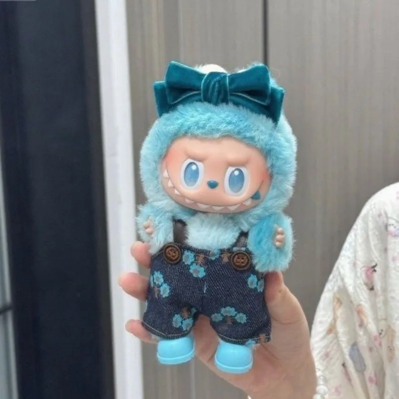17cm Clothes Labubu Doll Clothes Overalls Suit Pendant Vinyl Doll Fashion Clothing Decoration Only Doll Clothes for Sale