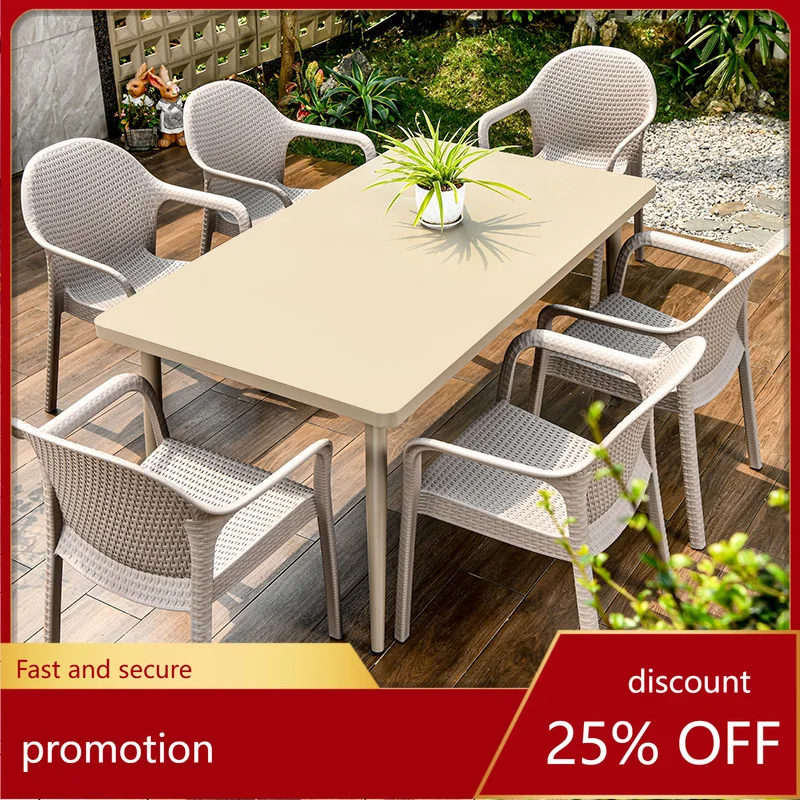 

HT outdoor tables and chairs stall commercial milk tea shop dining chair villa outdoor courtyard outdoor leisure chair
