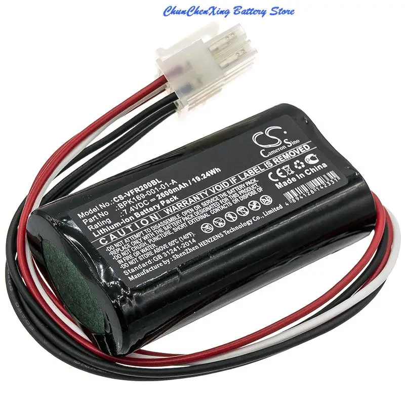 Cameron Sino 2600mAh Battery for VeriFone PCA169-001-01, PCA169-404-01-A, Ruby 2, Ruby CI