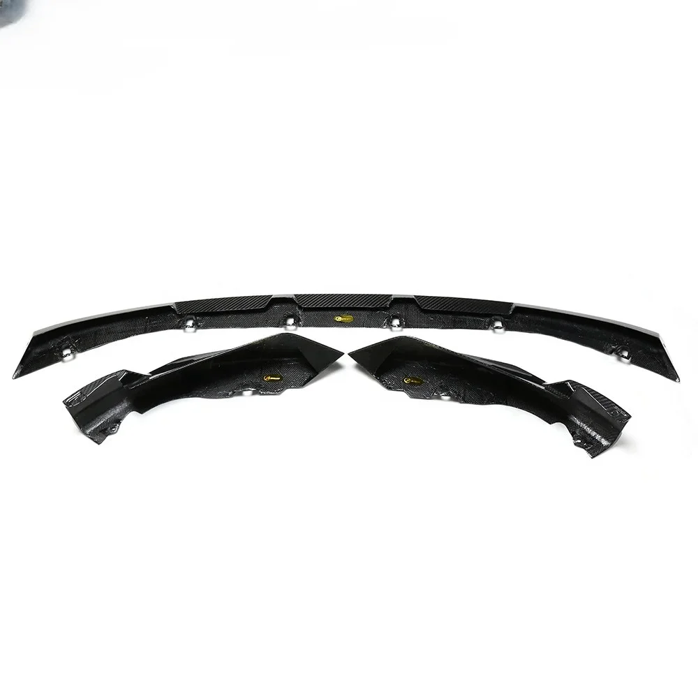 MP Style 3 PCS Dry Carbon Fiber Front Bumper Lip for  M3 G80 G82 G83 M4 Car Side Splitter Automotive Body Kits