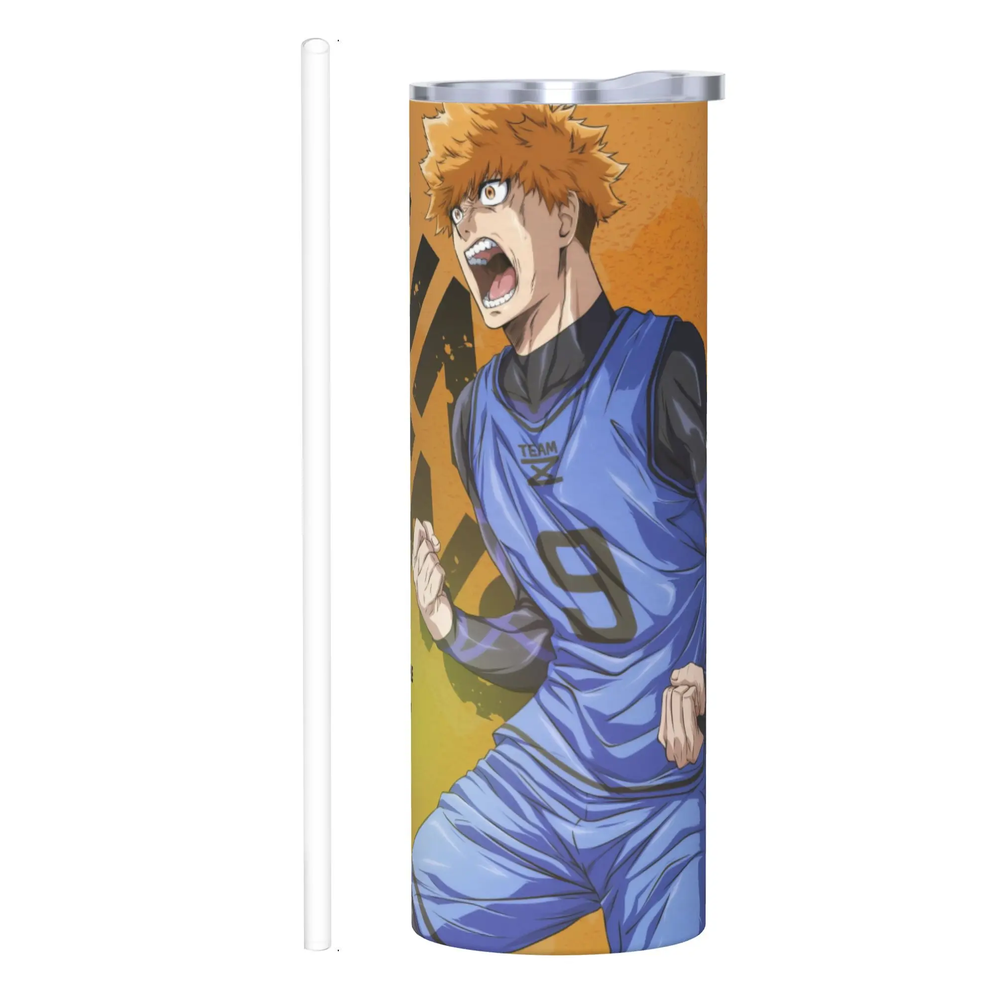 

Stainless Steel 20oz Anime Insulated Cup, Blue Lock Bottle Stainless Sport Outdoor Double Wall Insulated Bottles with Straw ​ ​
