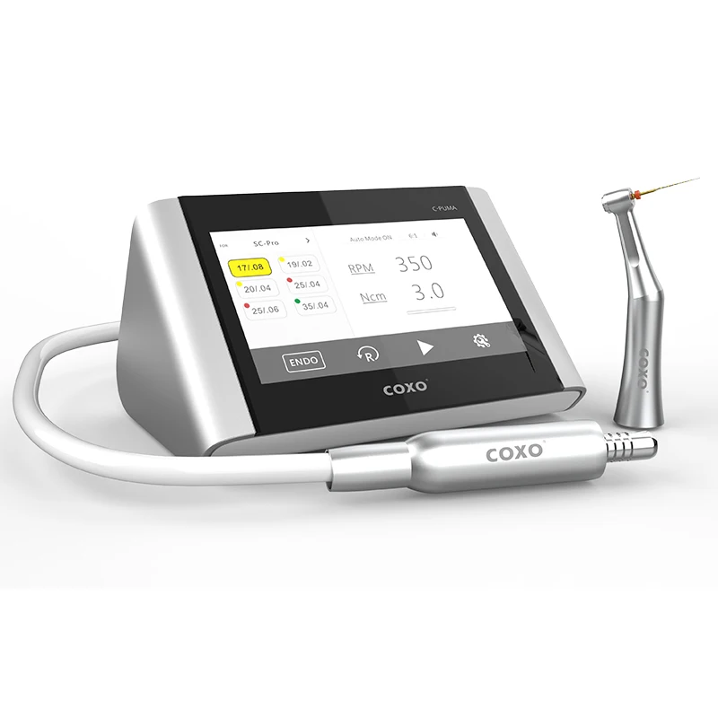 Motor Eléctrico Dental y Endodóntico 2 en 1 COXOs con LED C-Puma Master, Sin Escobillas, Alta Velocidad (200,000 RPM), Torque de 3.0 N.cm, Certificado CE