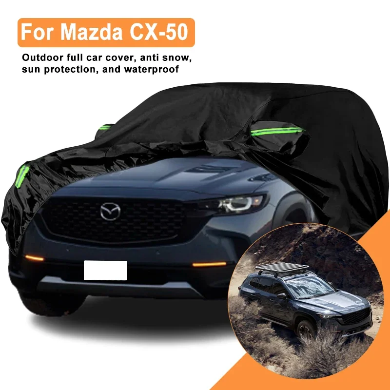 

Полный чехол для автомобиля Mazda CX-50: всепогодный, ветрозащитный, водонепроницаемый, пылезащитный, с защитой от солнца и УФ-излучения, со светоотражающими полосами