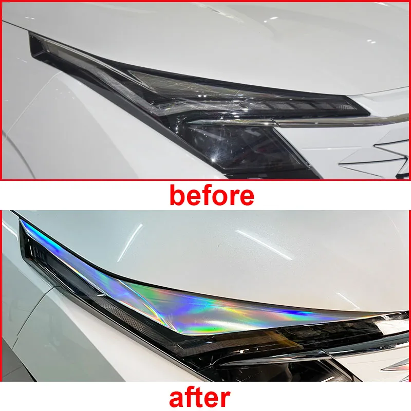 For Changan OSHAN Z6 2022 2023 Colorful Change Film Front Grille Lamp Eyebrow Handle Sticker Decorative Accessories Ochan z6