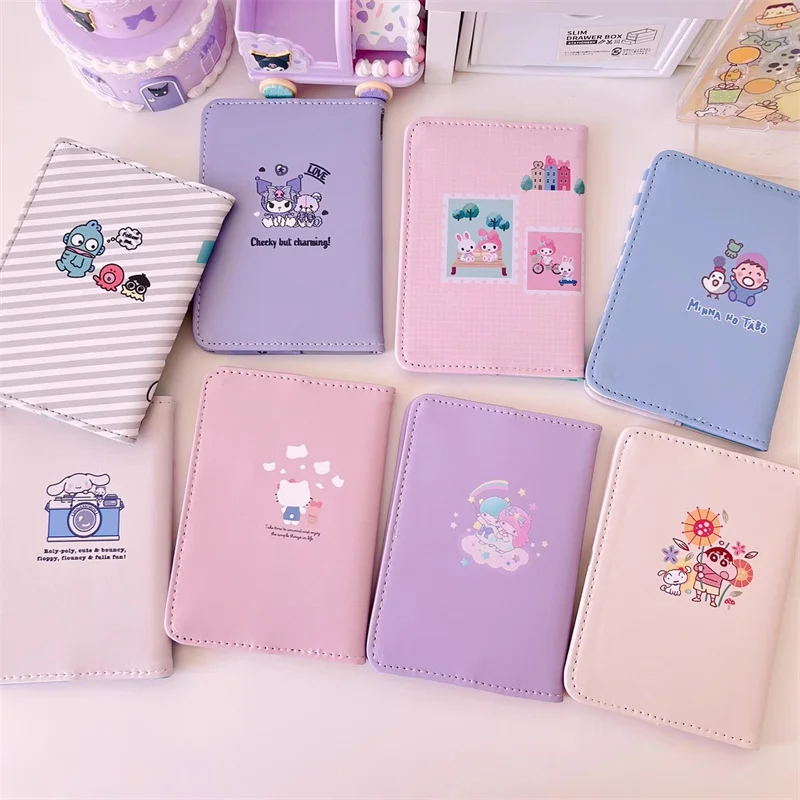 Cinnamoroll Passport Cover Kuromi Passport Holder Melody Credit Card Holder Hangyodon little twin star Leather Business Card Bag