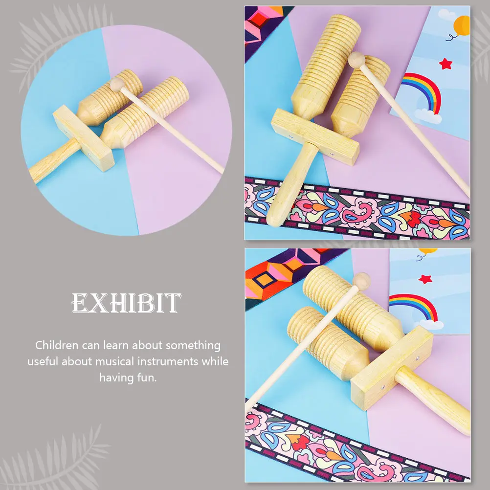 

Clapper Tambor Drum Kids Toys Wooden Rhythm Children Percussion Instrument Educational Musical