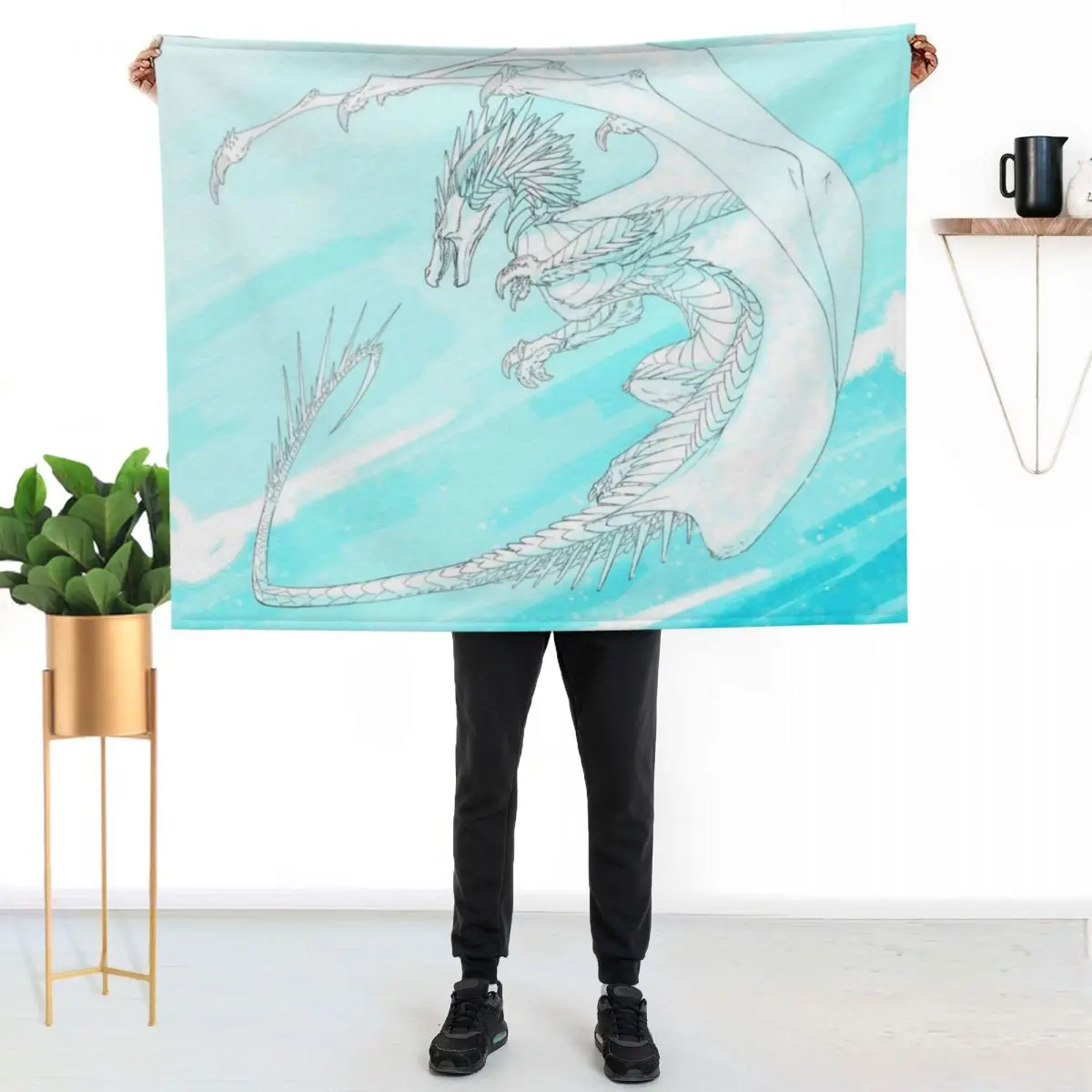 IceWing in Flight Throw Blanket Stylish Couch Blanket for Home Living Room