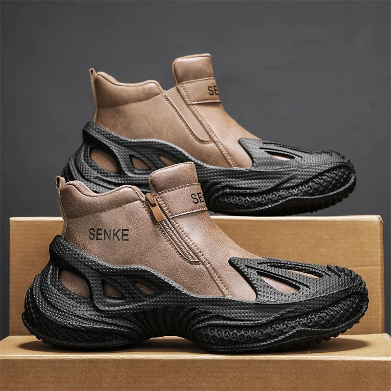 

Outdoor Men Casual Boots Designer Soft Sneakers Winter Breathable Men‘s Socks Shoes Slip-On Flat Lightweight Walking Sport Shoes