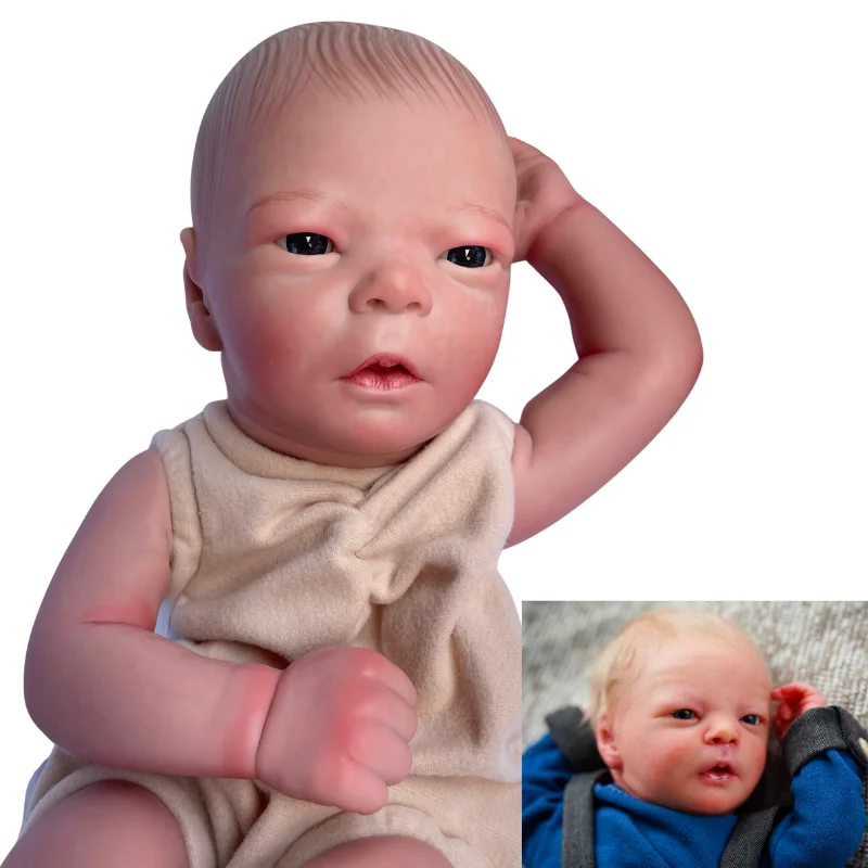 

17 Inch Kit Reborn Open Eyes Bebe Reborn DIY Unpainted Or Painted Doll Kits Lifelike Kit Reborn Sin Pintar