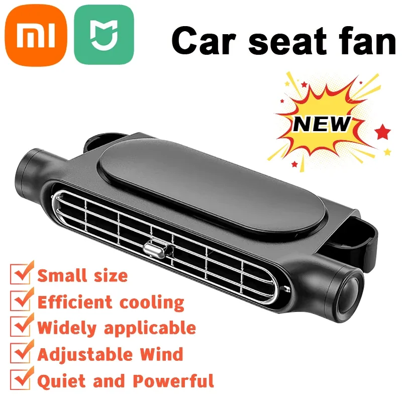 Xiaomi Mijia Car Seat Fan Backseat Cooling Fan 3 Speeds Adiustable Wind Speeds Cooling independent Switch for Cars Rvs Sedans