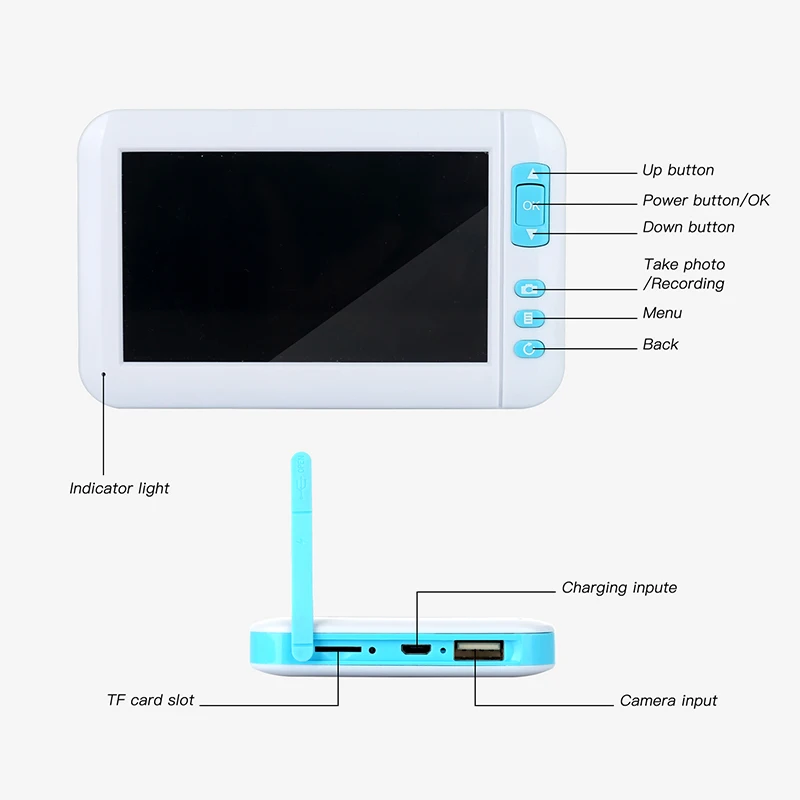 3.9MM Digital Otoscope Camera Ear Camera with 4.3 Inch IPS Screen Ultra Clear View Ear Scope Camera  Ear Wax Removal Tool