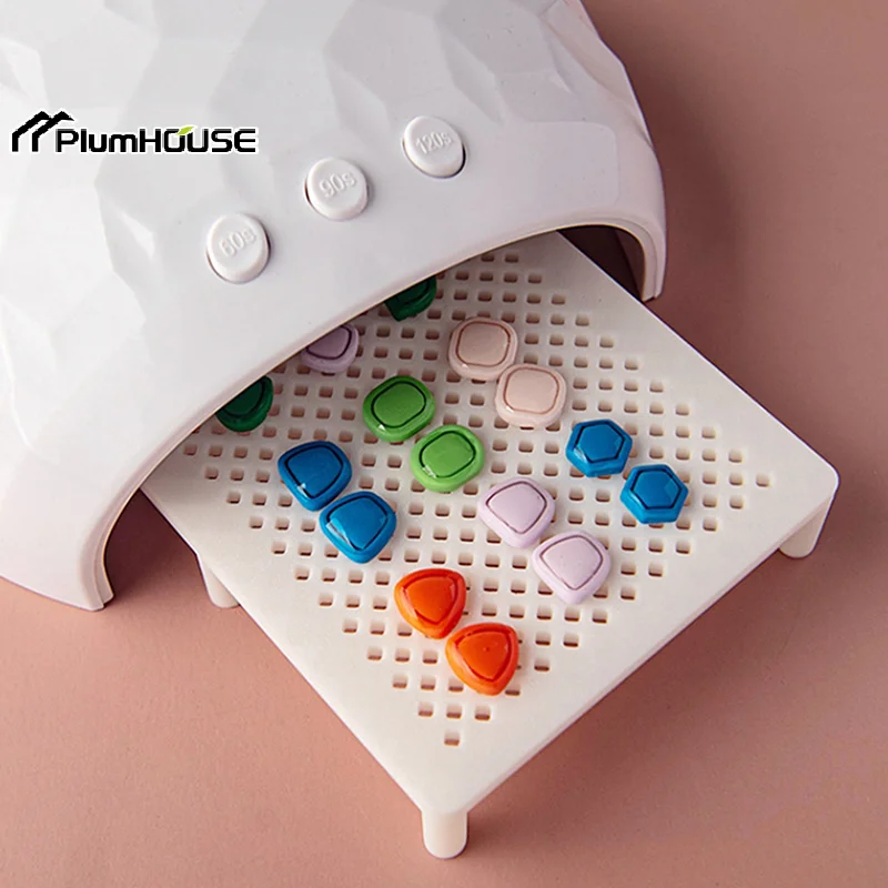 Polymer Clay Earring Fixing Rack Ultraviolet Lamp Pottery Clay Stud Bracket Manual Auxiliary Hole Position Fixing Holder Tool