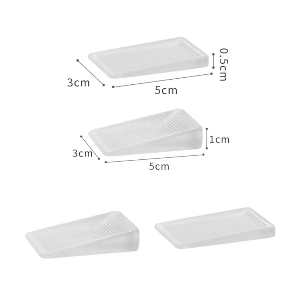 8Pcs Clear PVC Safety Door Stoppers Nail-Free Door Wedge Stop Home Childproof Anti-Pinch Furniture Leveling Shims Quiet