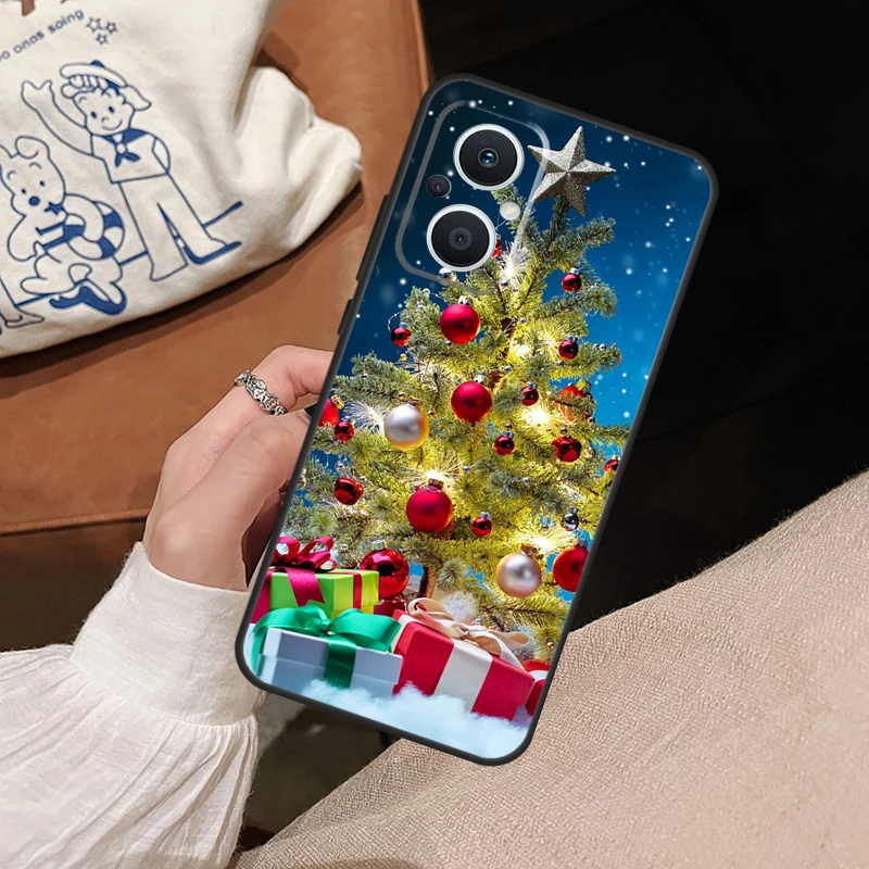 Merry Christmas Tree Back Cover Case For OPPO Reno 8 7 6 Lite 2Z 5 4 Z 8T OPPO Find X5 X6 Pro X2 X3 Lite Neo