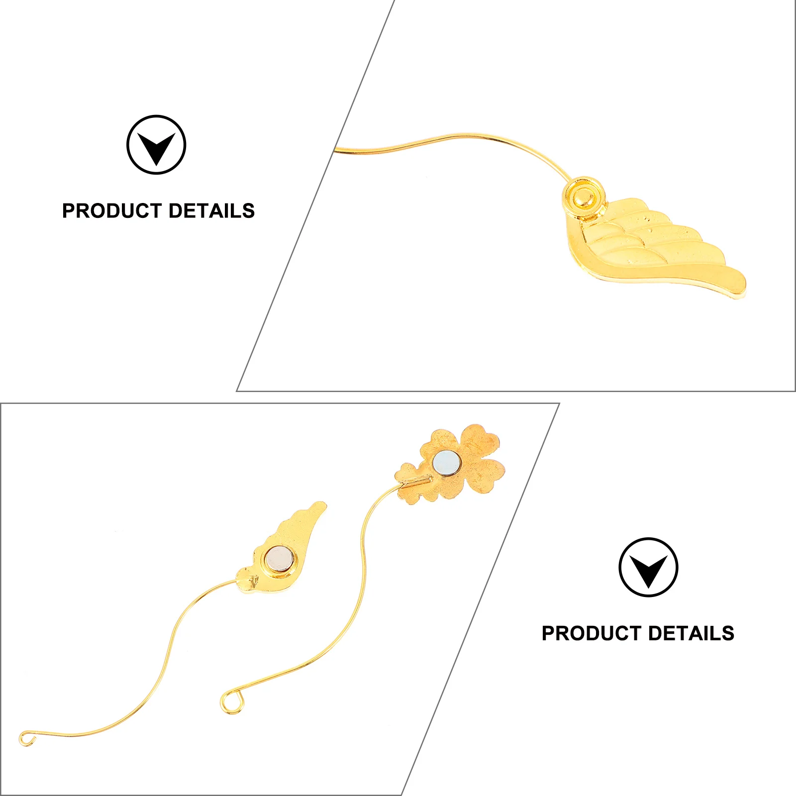 

4pcs Eyelash Display St Metal Holder Compact Professional Beauty Salon Tool Extension Grafting Aid Fake Lashes Rack Golden Color