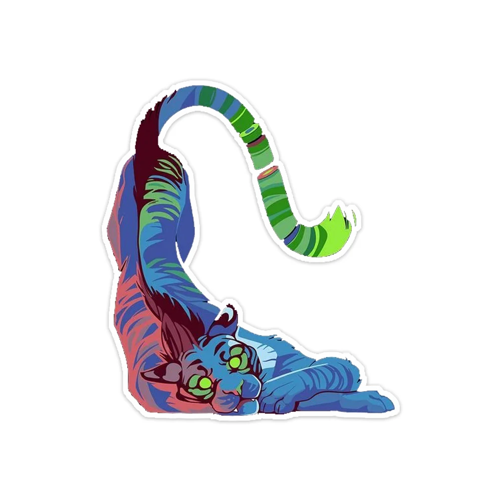 

Наклейка на автомобиль - Неоновый тигр Waterproof Car Sticker Decal for Bumper,Window,Laptop,Mot