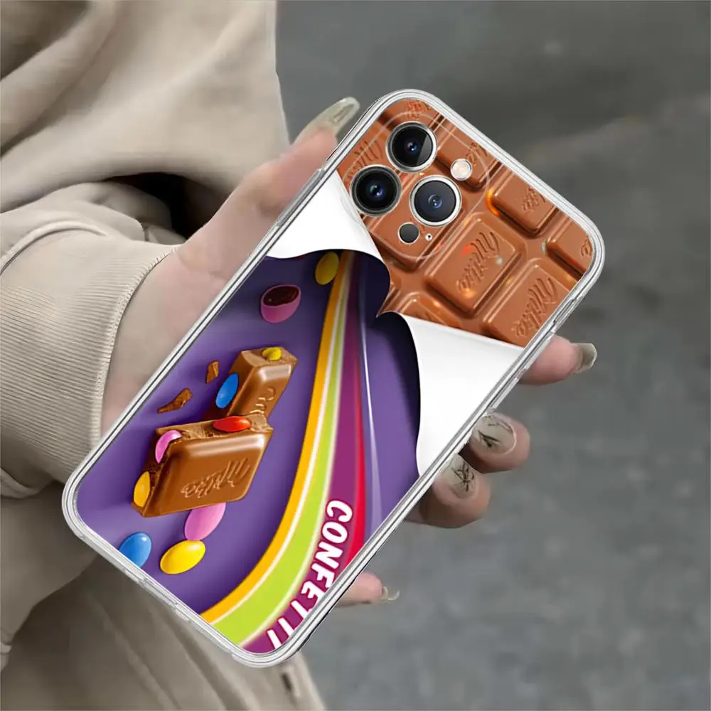 Chocolate Milka Box Phone Case For IPhone 15 14 13 12 Mini 11 Pro XS Max X XR SE 6 7 8 Plus Soft Silicone Cover