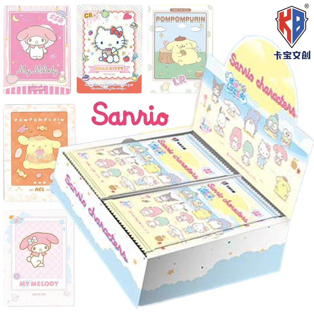 

Original Sanrio Card For Children Popular Cute Cartoon Pom Pom Purin Hello Kitty Pochacco Limited Game Collection Card Kids Toys