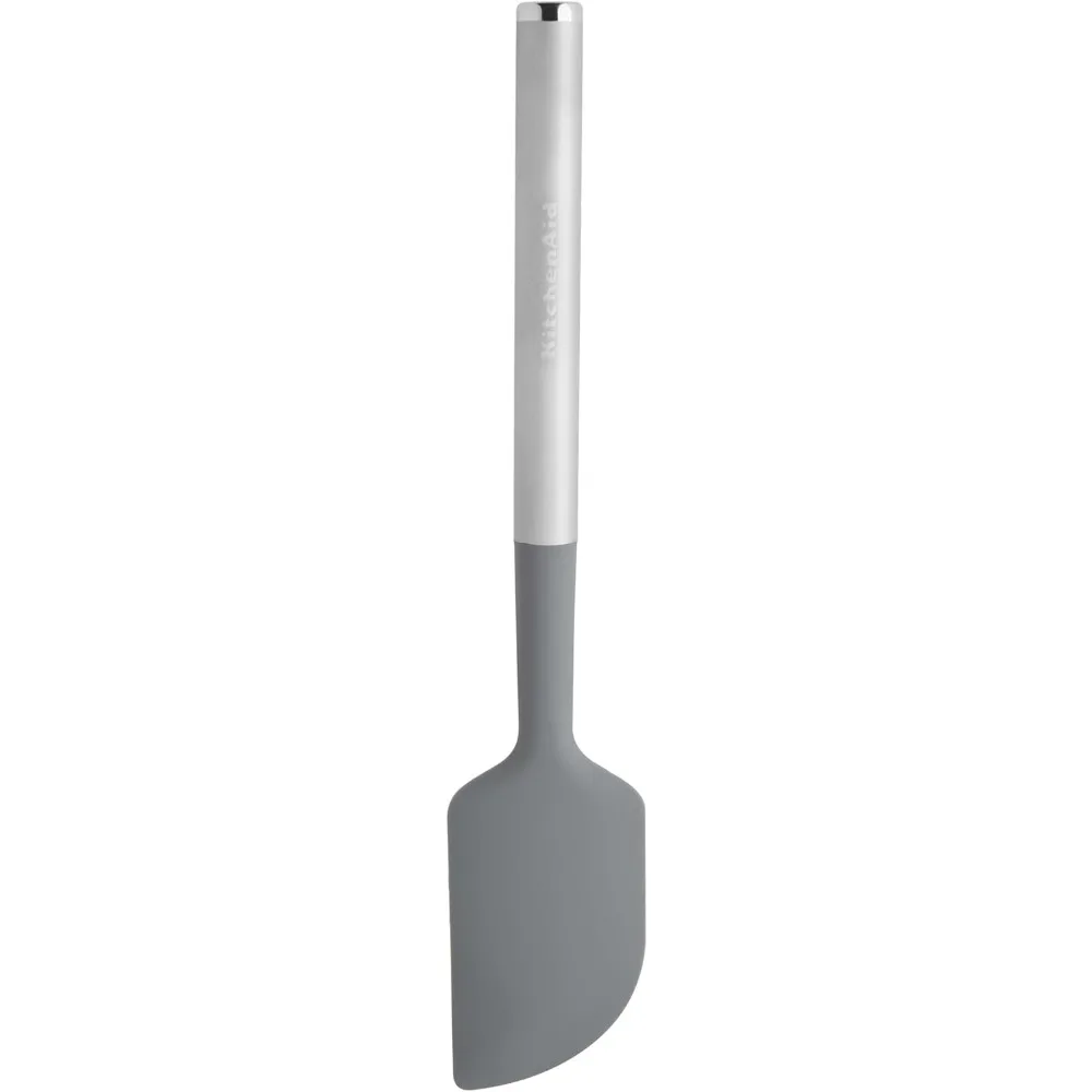

Scraper Spatula with Stainless Steel Handle, Nonstick Safe, Essential Tool for Mixing, Folding, and Flipping, Dishwasher Safe