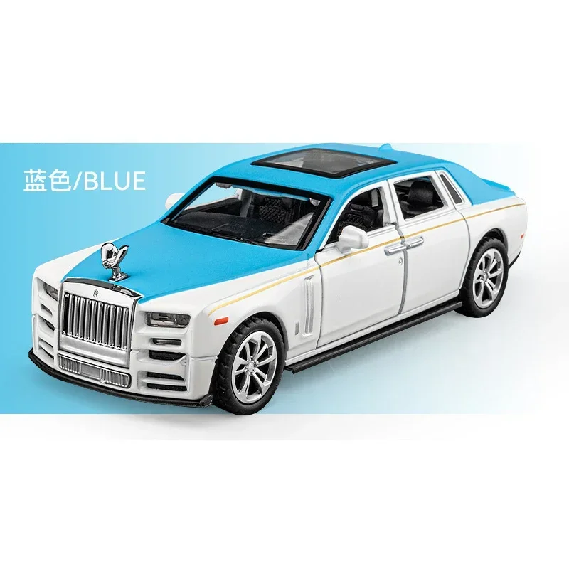 Rolls-royce Phantom Diecast Alloy Pull Back Car, juguete coleccionable, regalos para niños, escala 1:36