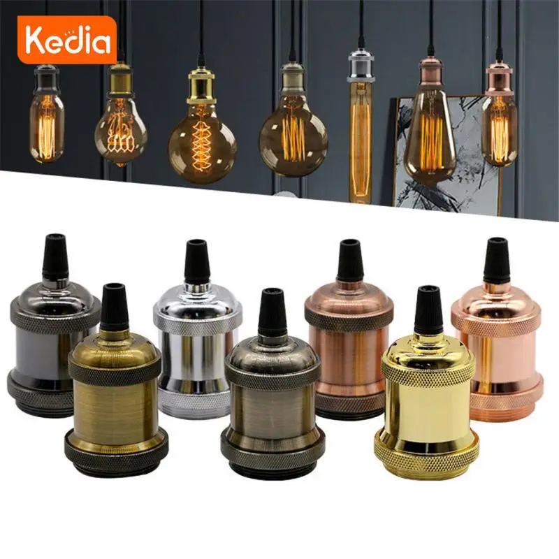 Industrial Pendant Fittings Lampholders Aluminum Vintage E26 Screw Bulb Base Retro Hanging Light Socket Home Decor Lamps