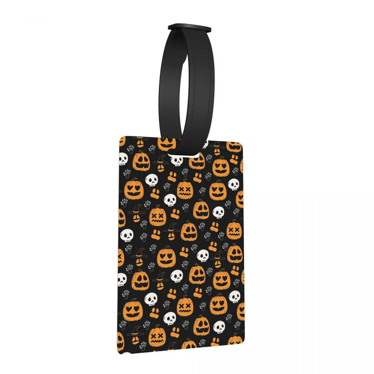 

Skull Pattern Halloween Pumpkin Luggage Tags Suitcase Accessories Fashion Baggage Boarding Tag Label Holder ID Name Address