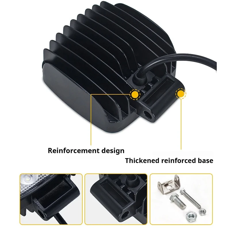 4 Inch LED Flood Light for CAT Excavator Forklift Tractor Heavy Duty Offroad 12V 24V 6240LM High Intensity Vehicle Lighting 1PC view 4