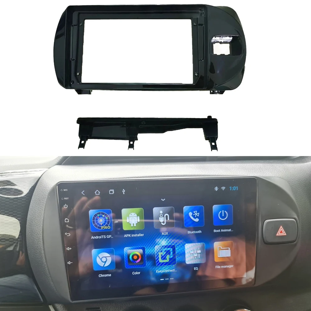 Autoradio-Blende für Toyota Vitz 3 2014–2020, DVD-Stereo-Rahmenplatte, Adapter, Montage, Armaturenbrett, Installation, Lünette, Zier-Set