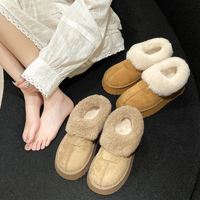 

Winter Boots Lady Australia Boots-Women Plush Female Shoes 2024 Snow Lolita Fur Autumn Leather Shearling Lolita Boots Australia