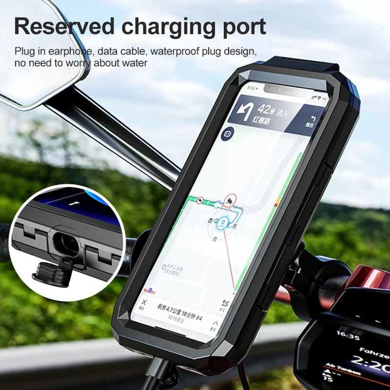 

Motorcycle Wireless Charger Holder Type C QC3.0 Fast Charge Motorbike Phone Holder Waterproof Cellphone Case Motor Stand Support