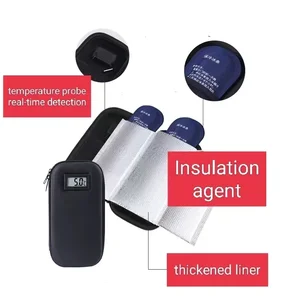 صندوق تبريد الأنسولين لمرضى السكري ، حقيبة عزل الأدوية المبردة الصغيرة ، السفر في الهواء الطلق المحمولة أفضل 8 مبرد صغير لمبيعات الأدوية - No8