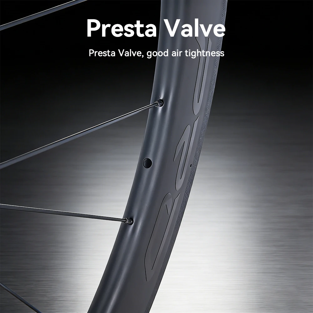 Ultraleichtes 700C Rennrad 60mm Carbon-Felgen Carbon-Nabe V-Bremse Flachspeichen-Laufradsatz – Detail 9