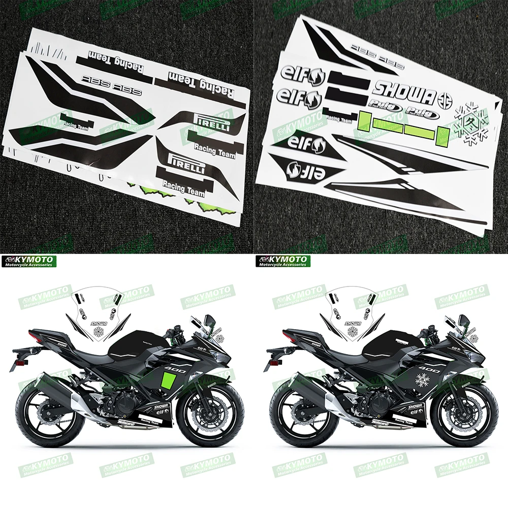 

Motorcycle stickers body decoration fairing block winter test decals full set suitable for Ninja400 EX400