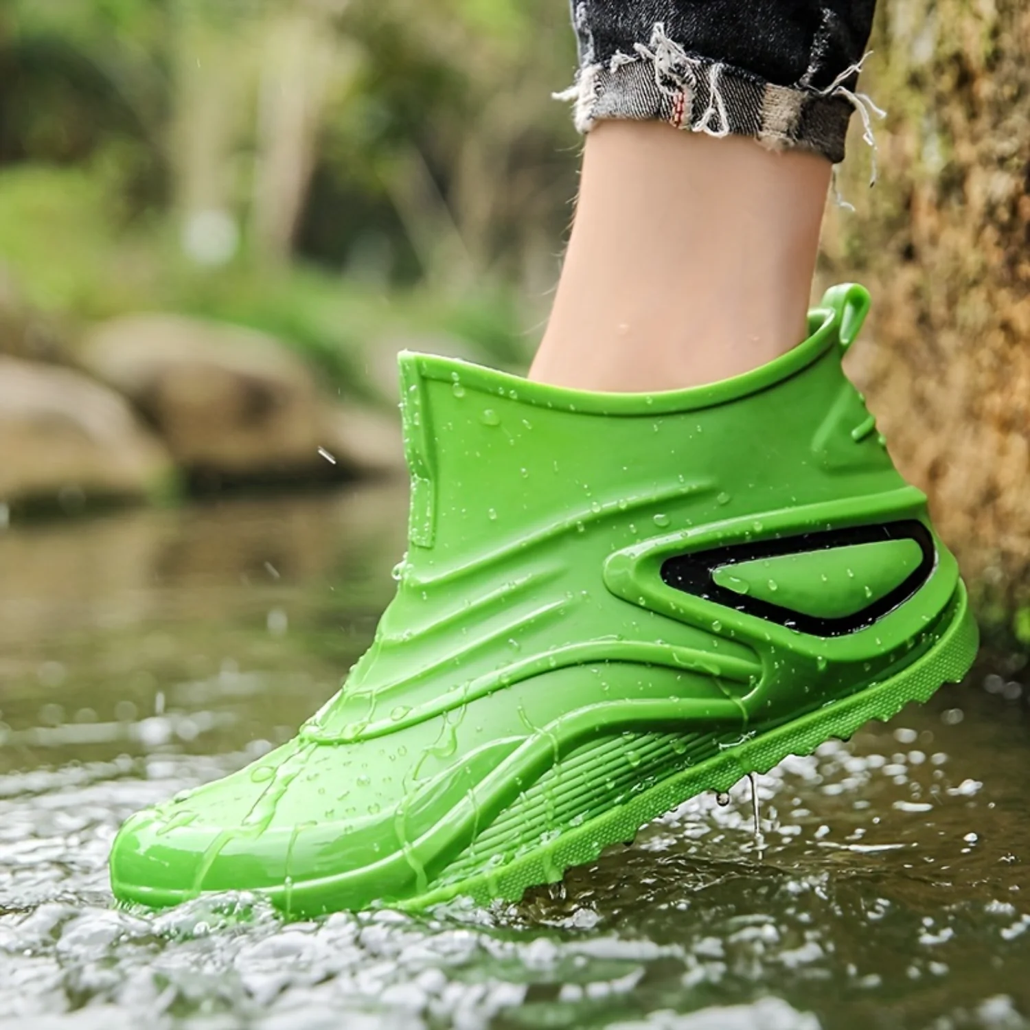 Men's Rain Boots, Non-slip Wear-resistant Waterproof Rain Shoes For Outdoor Working Fishing