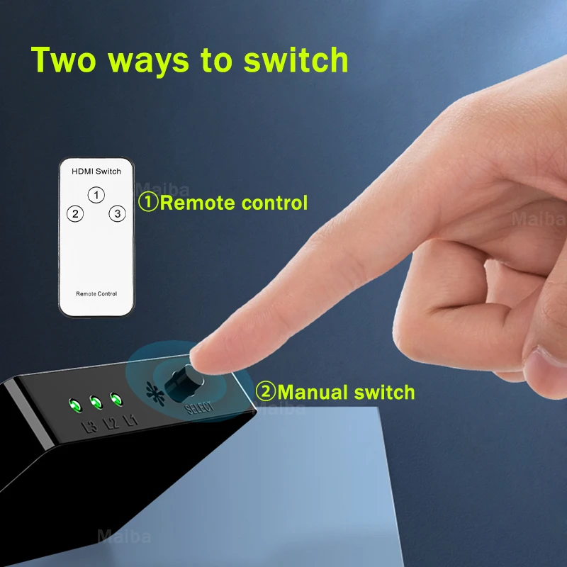 3-портовый переключатель HDMI 3 в 1 выход 1080P HDMI Video Switcher Selector Box 3x1 адаптер с дистанционным управлением для DVD TV NVR монитора ПК