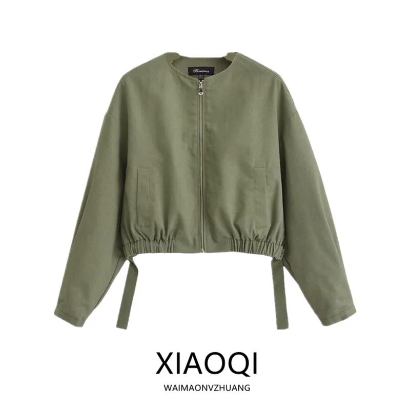 

Summer 2024 New Casual Versatile Long Sve ort Jaet Women's Faion Outerwear Comfortable Loose Fit Thin Material