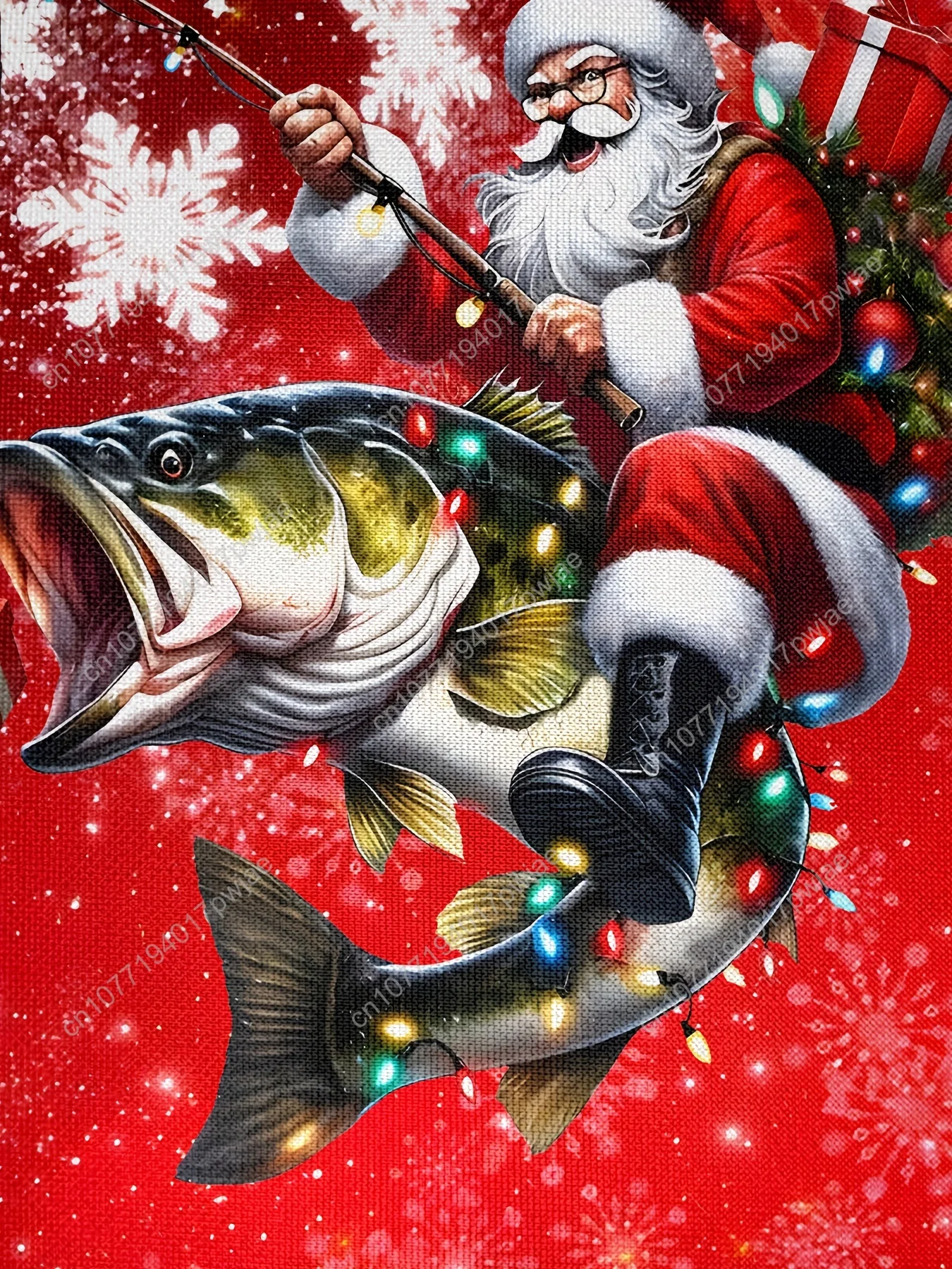سويت شيرت بقلنسوة برسومات سانتا والأسماك المضحكة لعيد الميلاد للرجال، سانتا صيد مبتكرة مع طباعة سمكة القفز، سانتا ركوب الأسماك D